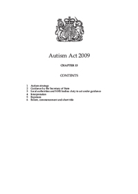 front cover of the Autism Act